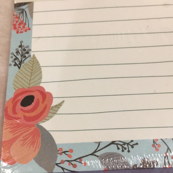 OCS Designs Floral Market Note Pads Set Of Two Secret Garden Designs NWT 8x4x.75 - Picture 7 of 16